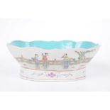 A Chinese famille rose pedestal dish, Jaiqing seal mark, (1796-1820) The pedestal bowl,