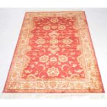 A red ground Ziegler carpet The red,