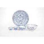 A collection of Chinese 18th Century and later blue and white ceramics To include a blue and white