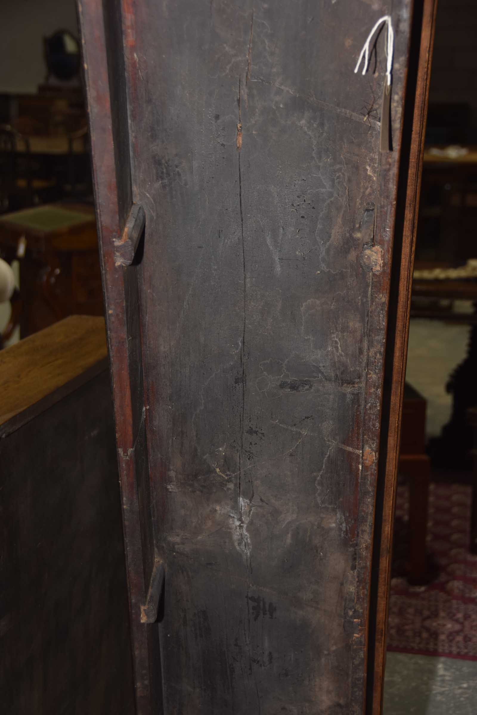 A large Chinese Huanghuali style altar table The rectangular single plank flat top, - Image 11 of 14