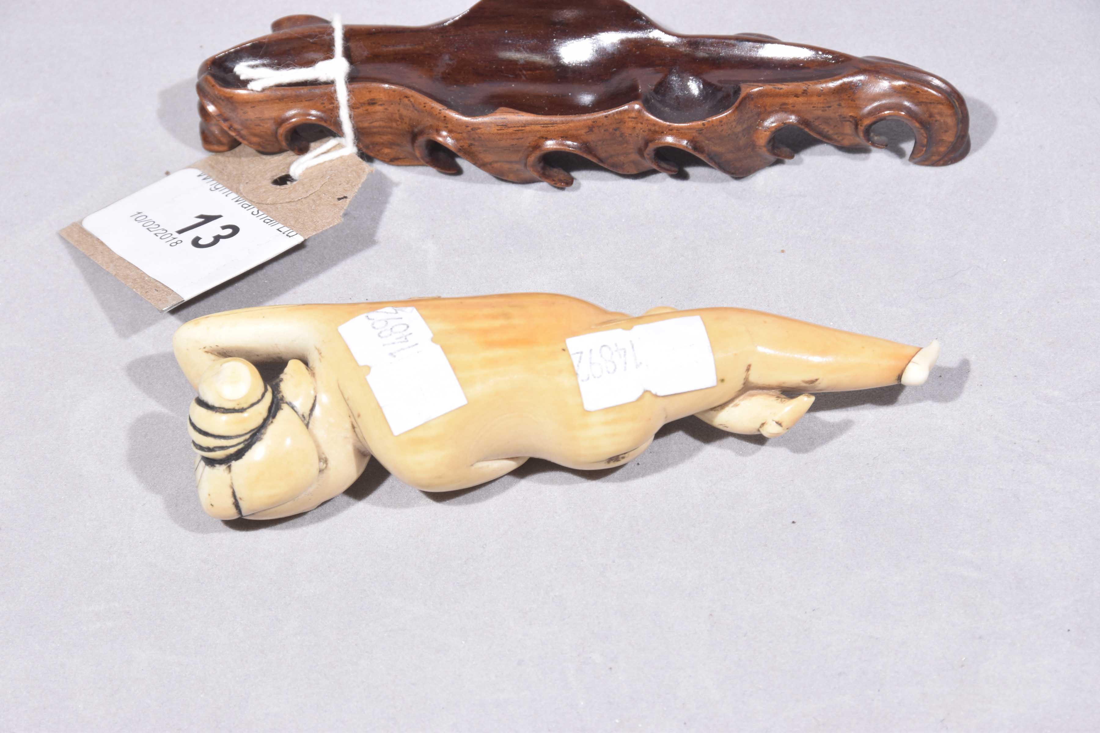 A Chinese carved ivory medicine figure, - Image 5 of 5