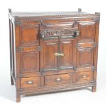 A Burmese/Tibetan wooden Dowry chest The carved and stained hardwood chest,
