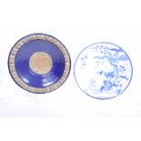 A Japanese Arita style blue and white charger, 19th/20th Century Of circular form,