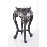 A Chinese inlaid Mother of pearl jardiniere stand,