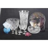 A large collection of cut glass,