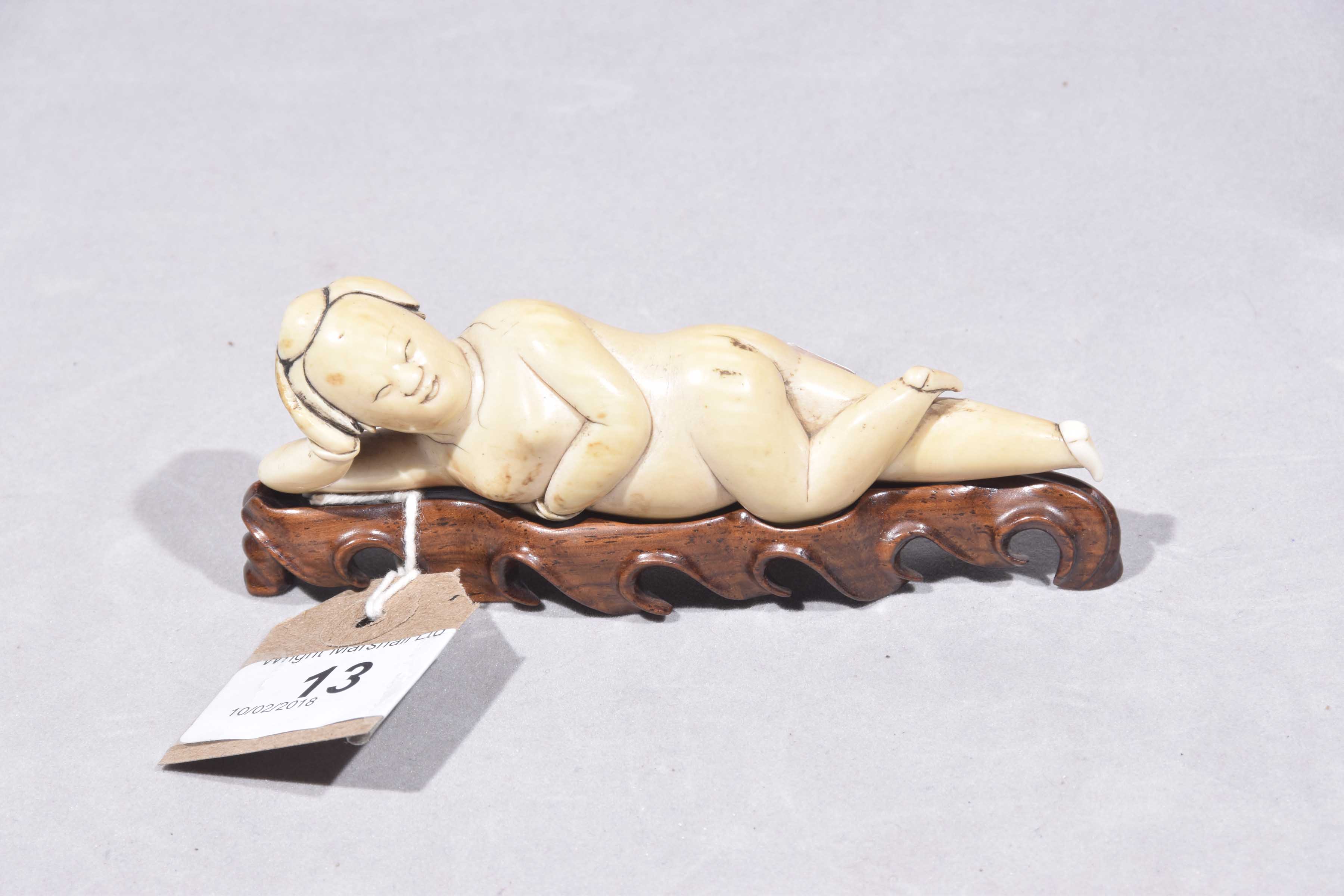 A Chinese carved ivory medicine figure, - Image 3 of 5