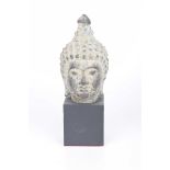 A Shan style Burmese Buddha head The Shakamuyi Buddha, with eye downcast, good overall patination,