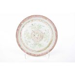 A Chinese famille rose charger, early 19th Century Of circular form, the heavily potted charger,