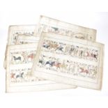 A portfolio of prints "The Tapestry of Bayeux" Plates 1-14, after CA Stothard,