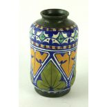 An Art Nouveau James Plant & Son of Hanley vase Of cylindrical form,