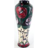 A large and impressive modern Moorcroft vase Of tapering cylindrical form,