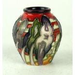A modern Moorcroft pottery miniature vase Decorated in the 'Lodge Hill' pattern,