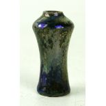 A Ruskin high fired tradesman sample miniature vase Of waisted form,