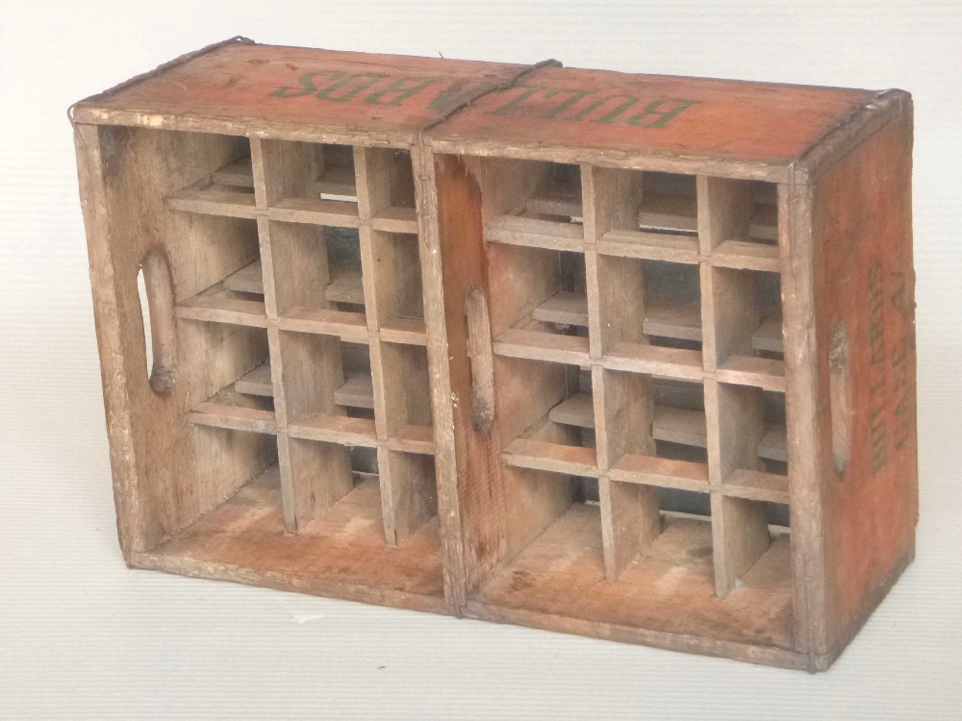 Old wood beer crates, 24x52x34cm. - Image 2 of 6
