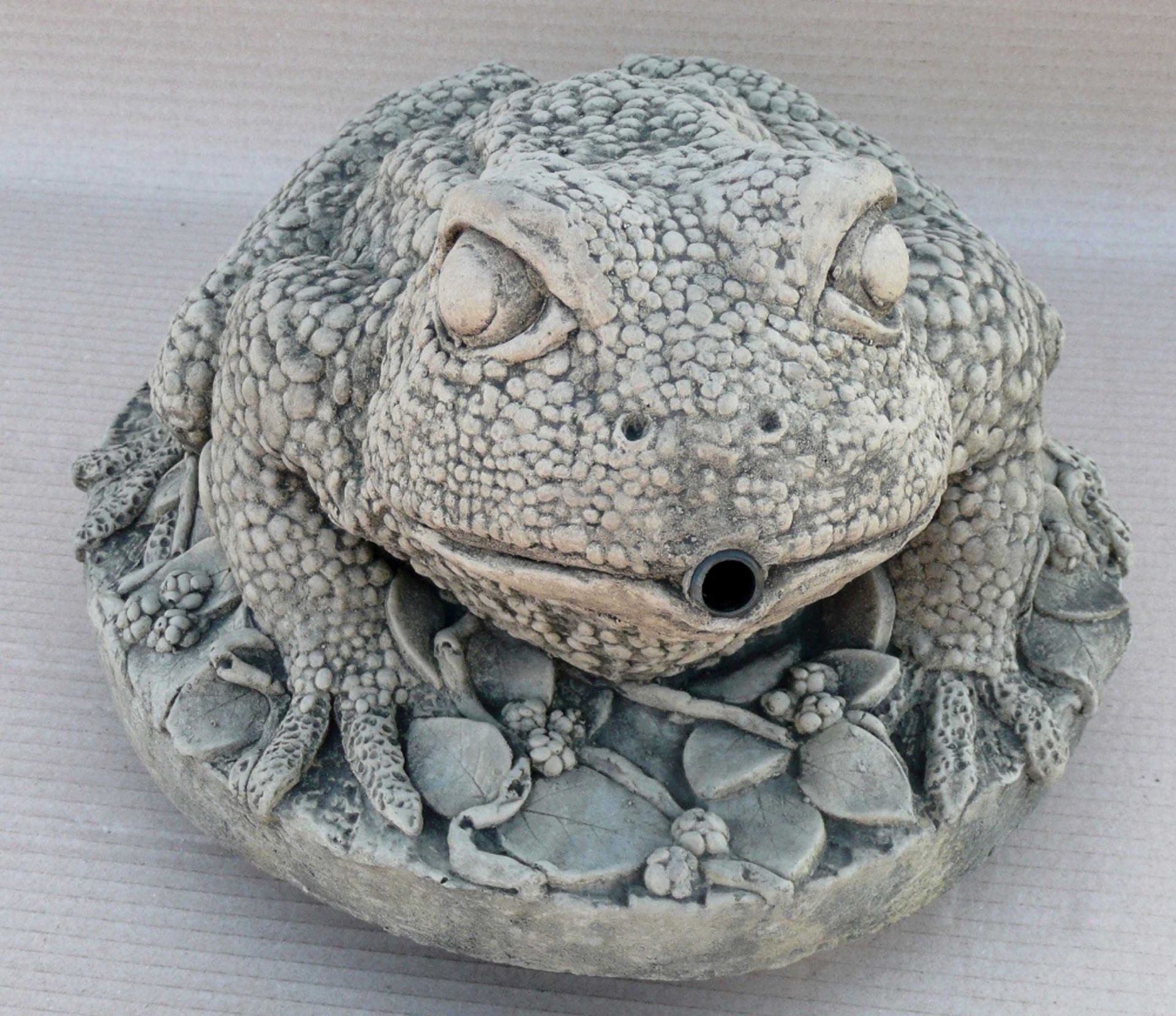 Stone toad fountain.