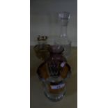 A mixed lot of modern glassware comprising a Wedgwood crystal decanter,