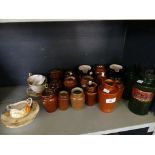 A mixed lot comprising various unbranded stoneware cream jugs and pots, chemists rounds,