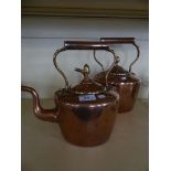 Two 19th/early 20th Century copper and brass kettles