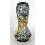 A Moorcroft pottery limited edition double gourd vase Decorated in the Montana Cornflower pattern ,