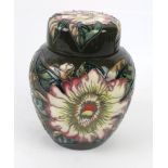 A Moorcroft pottery ginger jar and cover Decorated in the Gustavia pattern,