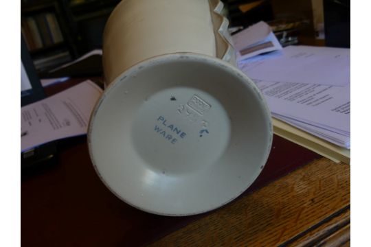 An Art Deco Poole pottery Plane ware vase Of tapering form, having two applied side handles, - Image 6 of 6