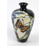 A Moorcroft pottery vase of shouldered form Decorated in the Butterfly pattern,