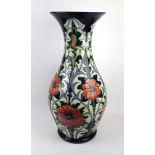 A huge Moorcroft pottery floor vase Of baluster form, decorated in the Poppy pattern,