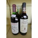 Six bottles of assorted wine to include Brunello di Montaelino 1978