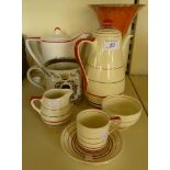 A mixed lot comprising Grays pottery coffee set, a Wedgwood royal commemorative tankard,