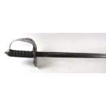 A George V 1895/1897 pattern Infantry officers sword 82cm straight single edged single fullered