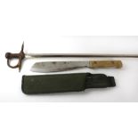 A Spanish Toledo matador sword, 20th Century 81cm straight double edged blade, stamped Torlado,