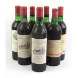8 Bottles mature fine and rare Claret to include Classified Growths Comprising 1 bottle Mouton