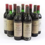 11 Bottles mixed lot fine and mature Claret to include Classified Growths and 2nd Wines Comprising