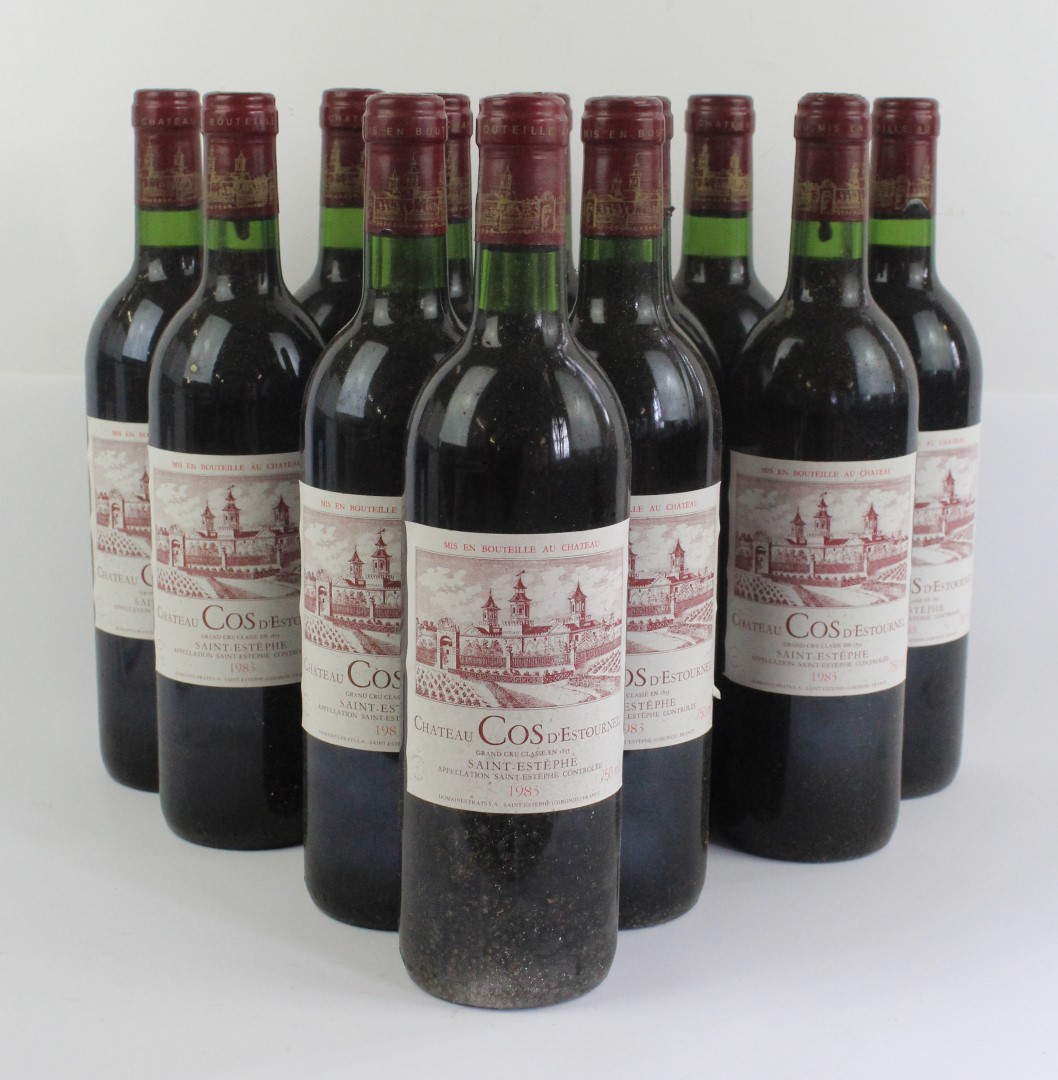 12 Bottles Chateau Cos d'Estournel Grand Cru Classe St Estephe 1983 (all i/n)