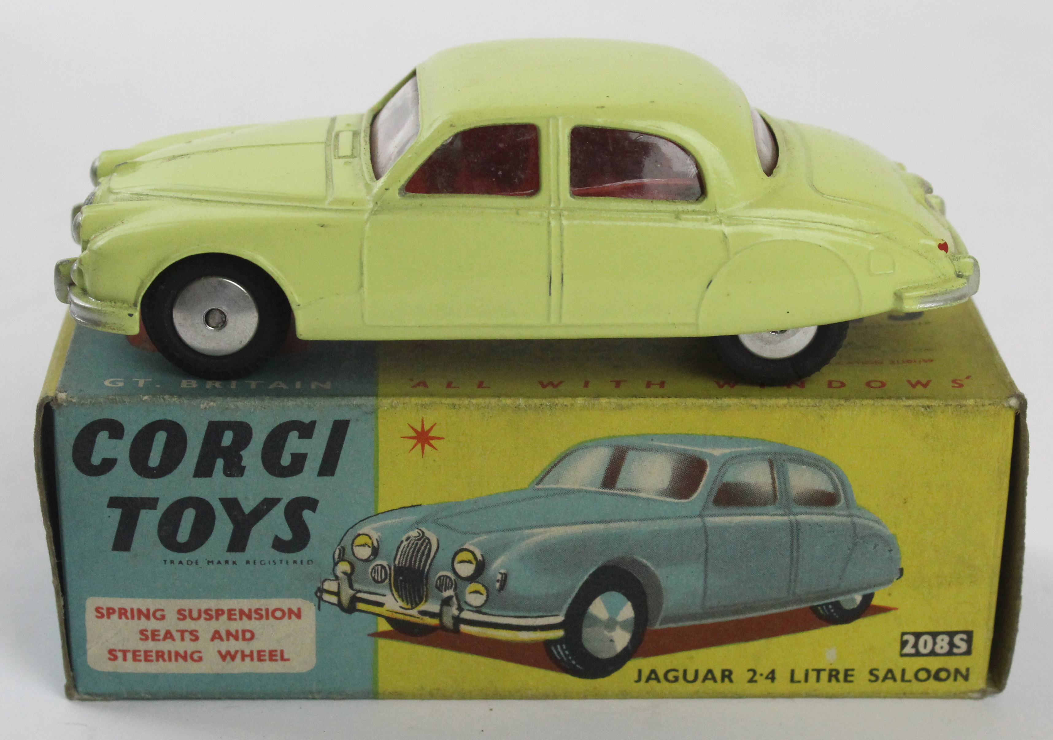 A boxed Corgi no. 208S Jaguar 2.