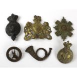 Six military badges, 19th Century and later To include Connaught Rangers, Scots Guards,