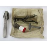 A Nazi Germany wermacht set of field cutlery The cutlery comprising spoon, fork, knife,