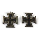 A Nazi Germany Iron Cross 1st Class The breast badge with central swastika and date 1939,