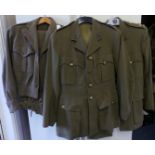 A British Army Battle dress jacket and trousers, dated 1949 Size 7, two R.A.P.