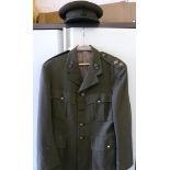A British Officers jacket and cap,