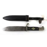 A German made Scouts knife, early 20th Century 13½cm straight single edged blade,