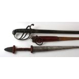 A British 1821 pattern Light Cavalry Troopers sword 88cm curved single edged blade,