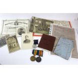 A World War medal group and archive relating to 218623 Sapper W. J. W.