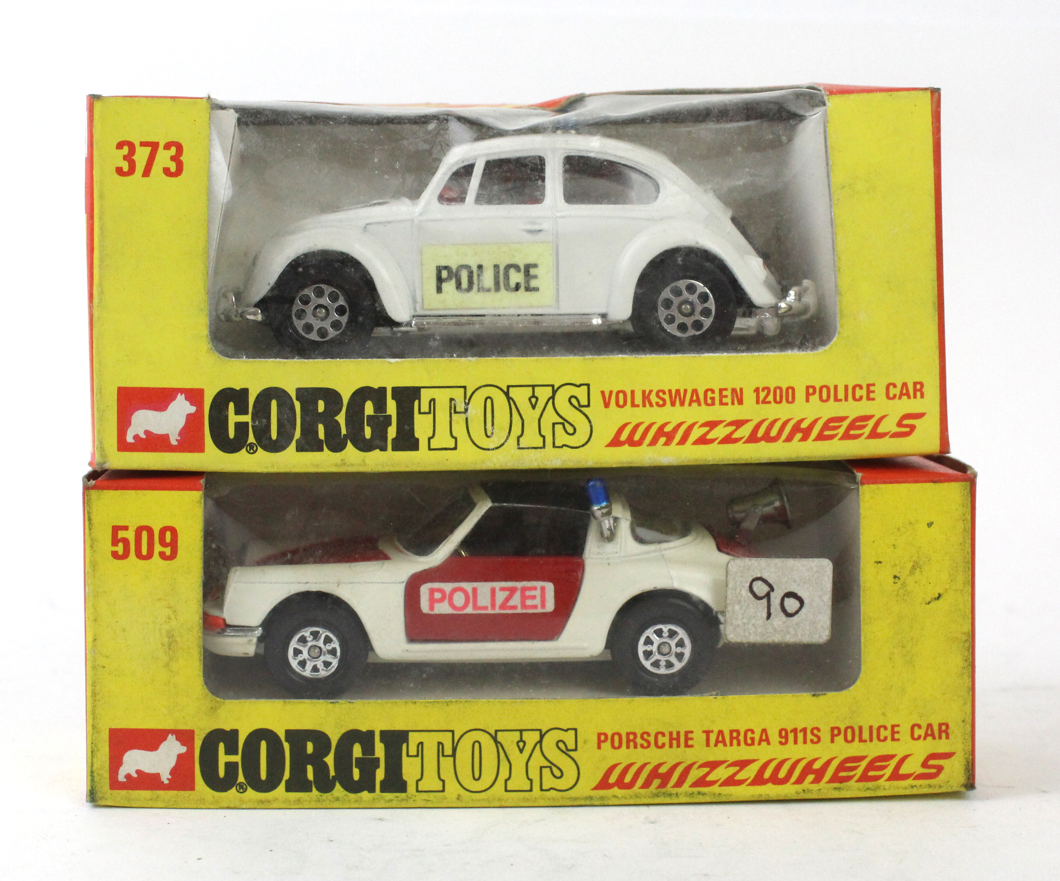 Two boxed Corgi Whizz Wheels Comprising no.