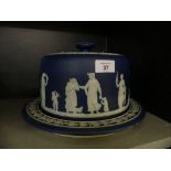 A Wedgwood blue Jasperware cheese bell