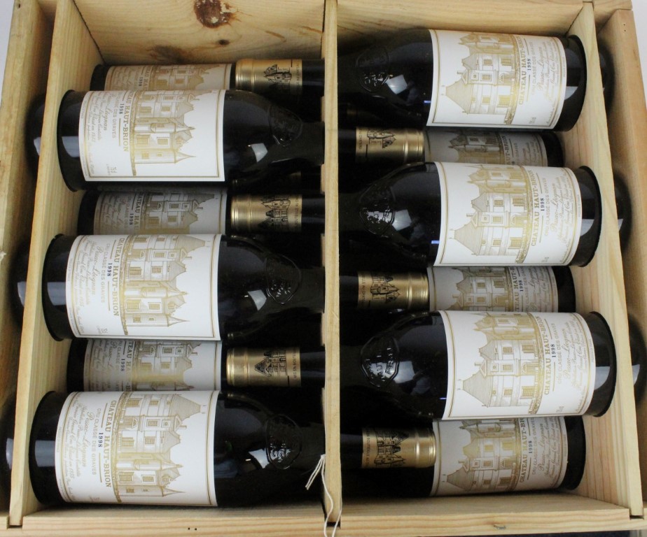 12 bottles in OWC Chateau Haut Brion 1er