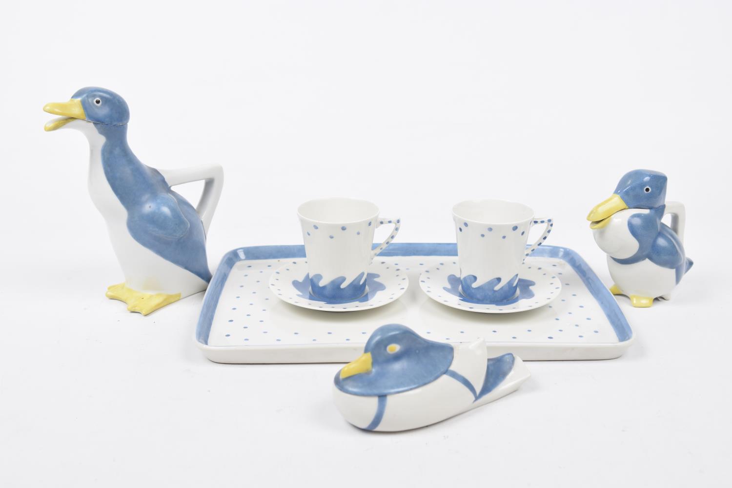 A Theodore Haviland four Lomoges porcelain 'duck' service, designed by Edouard Marcel Sandoz