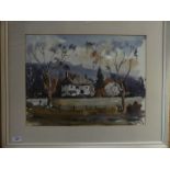 Edward Jones - The Manor House, watercolour, signed lower right and dated 73, framed and glazed