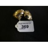 A pair of 9ct gold earrings, length 3.3cm, weight approx 10.4g