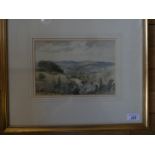 H. E. Foster - 'Overlooking the River', watercolour, framed and glazed